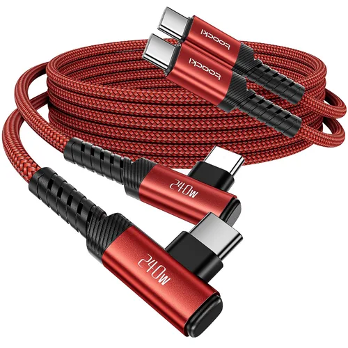 Miniatura 21 de Cable USB C [Paquete de 2, 1 mt] Carga rápida de 240 W tipo C, cable USB 2.0 trenzado de nylon para iPhone 17 16 15 Pro Plus Pro Max Air, iPad Pro
