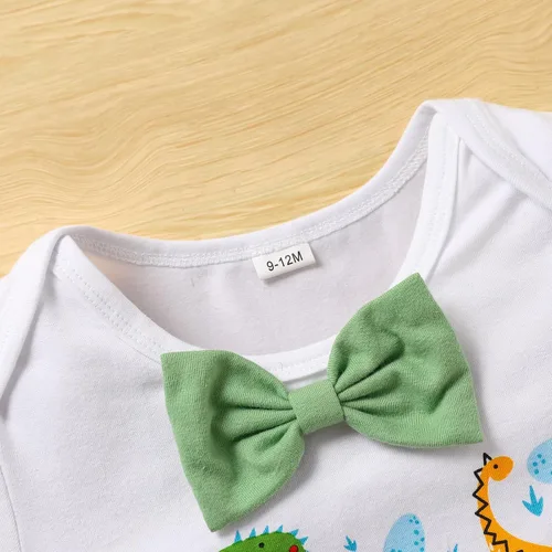 Miniatura 4 de Conjunto de ropa de manga corta con tirantes ajustables en Y para bebé, para el primer cumpleaños