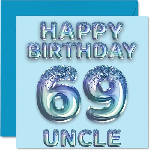 Miniatura 71 de Stuff4 Tarjeta de primer cumpleaños para niños, globo de fiesta con purpurina azul, tarjetas de feliz cumpleaños para niño de 1 año, nieto, hijo, 57