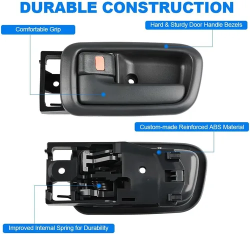 Miniatura 4 de JDMON Manijas de puerta interiores con bisel de repuesto para Toyota Tundra 2000-2006 Reemplazo para 692060C010B2 69206-0C010-B2 Juego de manijas