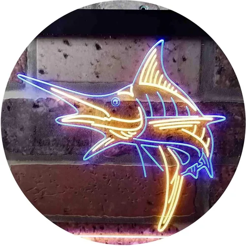 Miniatura 17 de ADVPRO Marlin Fish Room Man Cave Dual Color LED Neon Sign Blue & Red 12 x 8 Inches st6s32-i3723-br