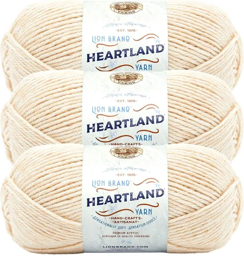 Miniatura 47 de Lion Brand Yarn Heartland Yarn - Hilo multicolor para tejer, tejer y tejer, paquete de 3, color congaree