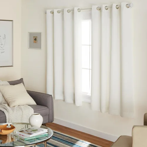 Miniatura 26 de TOWN & COUNTRY EVERYDAY - Cortinas de satén texturizado pesado sólido con lustre para interior, opacidad que oscurece la habitación, con ojales