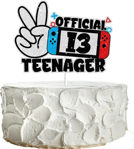 Miniatura 2 de Decoración de pastel de videojuegos para niños y niñas, feliz cumpleaños 13, suministros de fiesta temática nivel 13 desbloqueado, decoración