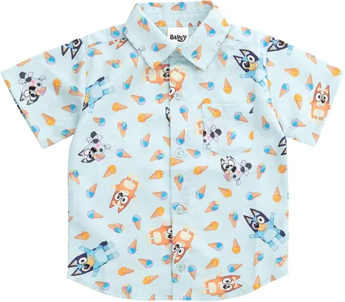 Miniatura 2 de Bluey Bingo Hawaiian Button Down Shirt and Shorts Toddler to Big Kid