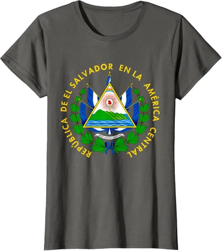 Miniatura 8 de Camiseta con diseño de emblema de la bandera de El Salvador