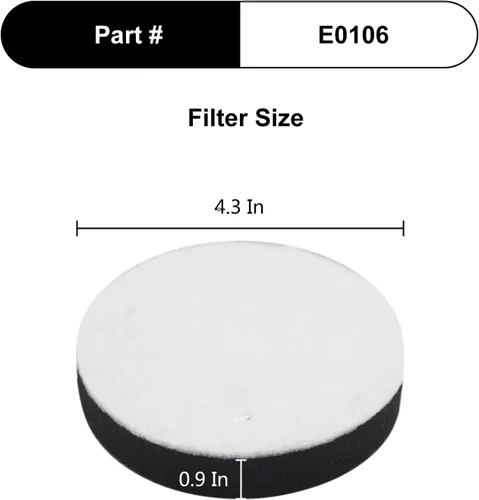 Miniatura 2 de Filtro de repuesto para aspiradora vertical compacta sin bolsa Eureka NEU10AE4 NEU10AE5 NEU110 NEU100 NEU102 NEU10AE2 Airspeed Compact sin bolsa