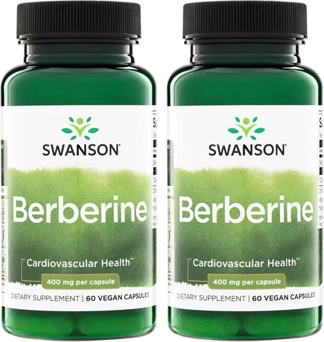 Miniatura 9 de Swanson Suplemento de berberina - 400 mg cada uno, 60 cápsulas - Berberina HCl con apoyo general para el bienestar