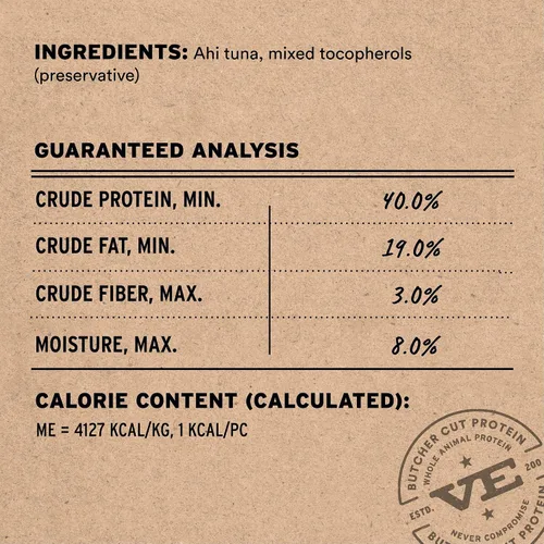 Miniatura 3 de Vital Essentials Ahi Tuna Bites - Golosinas para gatos, 1.1 onzas, crudas liofilizadas, proteína única, sin granos, sin gluten, sin relleno