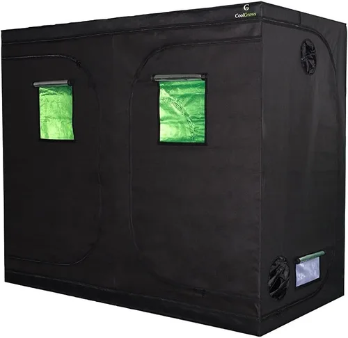Tienda de cultivo hidropónico Mylar de 96 x 48 x 80 pulgadas con ventana de observación y bandeja de suelo extraíble para cultivo de plantas de