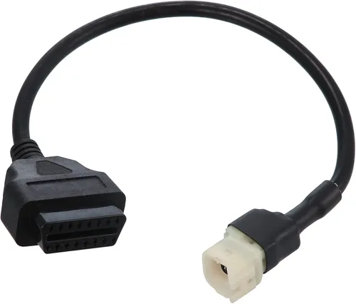 X AUTOHAUX 5.1 in 0.43ft 4 Pin a OBDII Cable Cable Adaptador de Diagnóstico Cable Adaptador de Cable de Diagnóstico de Motocicleta OBD2 Escáner
