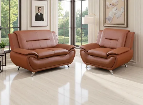 Miniatura 14 de Juego de sofá de cuero (3 piezas, cuero negro B), muebles de sala de estar para apartamento, material de estilo minimalista, fácil montaje B-cuero