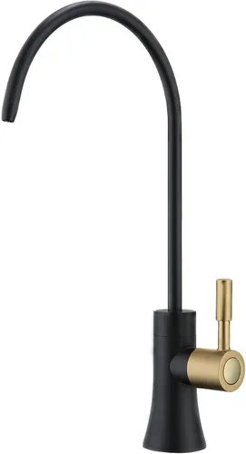 Miniatura 11 de Grifo de filtro de agua de oro cepillado, grifo de filtración de agua de oro cepillado, grifo de agua potable de oro cepillado para fregadero