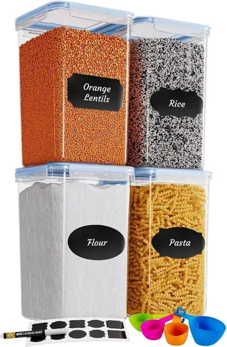 Miniatura 17 de Chef's Path - Grandes contenedores herméticos de almacenamiento de alimentos con tapas, paquete de 6, 3 piezas de 6.5 L y 3 piezas de 5.2 L