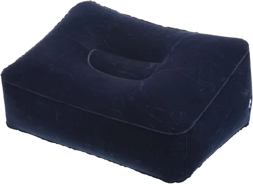 PATIKIL Almohada inflable para reposapies de viaje, cojín inflable para asiento de automóvil, reposapiés para piernas, para avión, viajes, oficina,