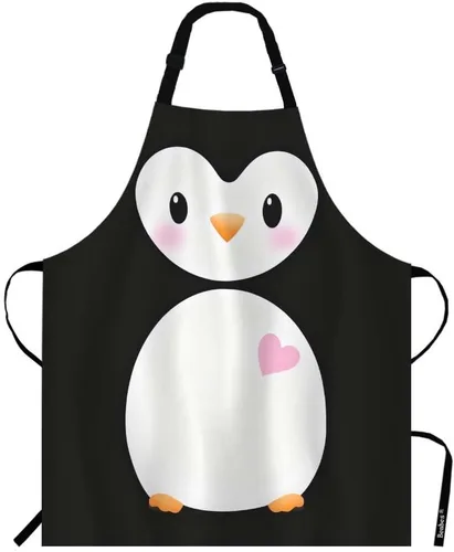 Miniatura 16 de Delantal con peto Cat Rose – Correa ajustable para el cuello, blanco, delantal de trabajo de poliéster – 27 x 31 pulgadas