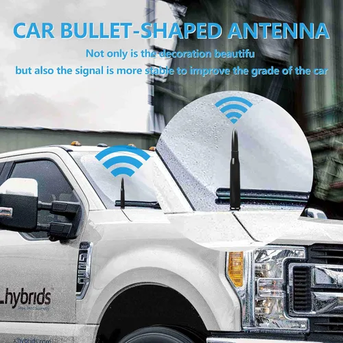 Miniatura 4 de Antena de bala para automóvil, accesorios de decoración exterior de camión, antena de repuesto de vehículo de automóvil con Ford F150 F250 F350RAM