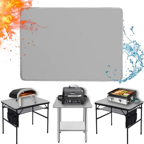 Miniatura 11 de Alfombrillas de parrilla ignífugas de 15 x 18 pulgadas para parrilla de mesa al aire libre para proteger tu mesa de parrilla, tapete de mesa