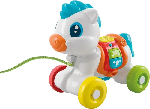 Clementoni - Baby Pony Sempre con Me Remolque Interactivo, Animal to Tirar, Juego para Motorabilidad, Primeros Pasos, Aprendiendo a Caminar, Niños 6