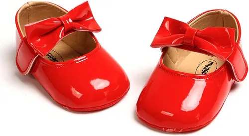 Miniatura 5 de SOFMUO Mary Jane - Zapatos planos con lazo, zapatos de ballet para niñas pequeñas, primeros caminantes, para boda, Navidad, zapatos de vestir