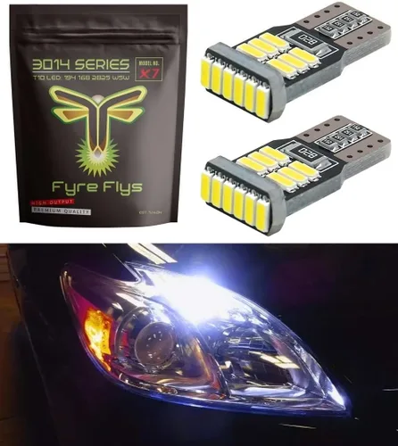 2 focos LED blancos T10 194 168 para estacionamiento de súper brillo 6000K, bombillas Canbus sin errores para Toyota Prius