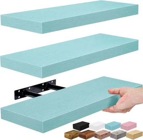 Miniatura 19 de Sorbus Estantes flotantes para pared, estante flotante de 16 pulgadas para cocina, dormitorio, sala de estar, baño, hogar y decoración de pared