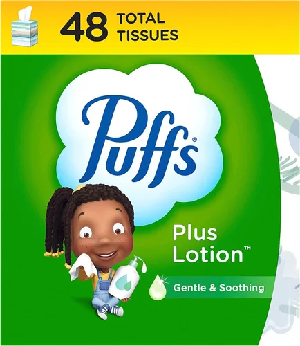 Miniatura 14 de Puffs Plus Loción de pañuelos faciales, 18 cubos, 56 pañuelos por caja