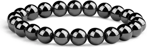 Miniatura 62 de Crystal Vibe Pulseras de cuentas de 0.315 in para mujeres y hombres, pulseras de cristal con piedras preciosas naturales, tamaño elástico ajustable
