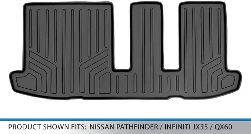 Miniatura 3 de SMARTLINER Alfombrillas de suelo de ajuste personalizado de tercera fila compatibles con Infiniti JX35 2013-2013