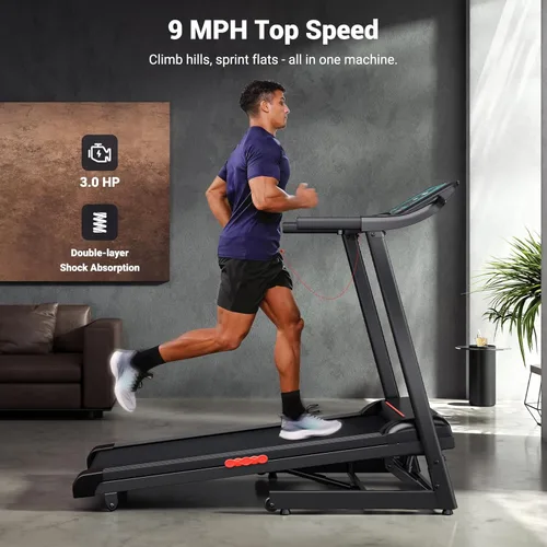 Miniatura 5 de THERUN Cinta de correr con inclinación, caminadora inclinada, cintas de correr motorizadas sin escobillas para un funcionamiento silencioso