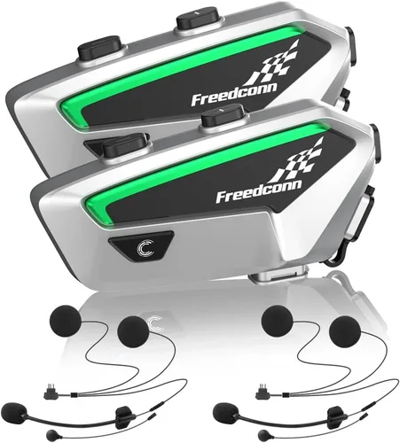 Miniatura 11 de FreedConn FX 10 Riders - Auriculares Bluetooth para motocicleta con intercambio de música, intercomunicador Bluetooth con cancelación de ruido/radio