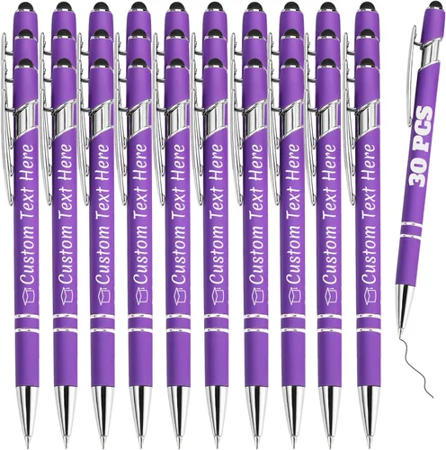 Miniatura 49 de Bolígrafos personalizados con grabado de nombre personalizado, bolígrafos de punta de lápiz con punta de lápiz personalizada, bolígrafos de Azul