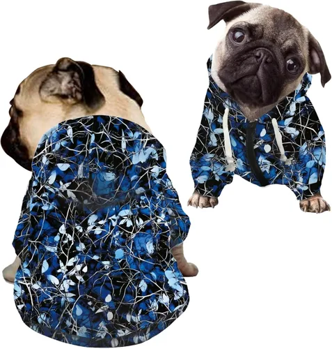 Miniatura 41 de Howilath Disfraz de Halloween de hueso de perro, sudadera con capucha de esqueleto para perro, ropa para mascotas, ropa con cremallera de calavera
