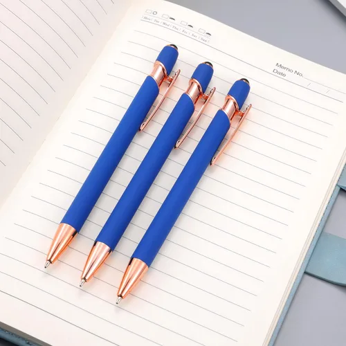 Miniatura 8 de 12 PCS Bolígrafos 2 en 1 con Punta Stylus, Bolígrafo de Metal con Tinta Negra de 1.0 mm, Stylus para Pantallas Táctiles (Oro Rosa y Azul Claro)