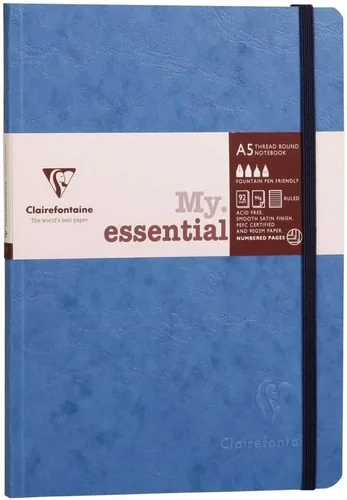 Miniatura 10 de Clairefontaine 793432C Collection Age Bag One Stitched My.Essential Cuaderno elástico bordado rojo - A5 5.8x8.3 in - 192 páginas numeradas DOT
