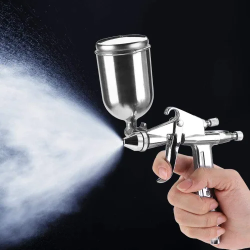 Pistola de pintura de aerosol de aire de alimentación, tamaño de boquilla de 0.020 in, herramienta de pintura de aerógrafo de 4.2 fl oz, mini