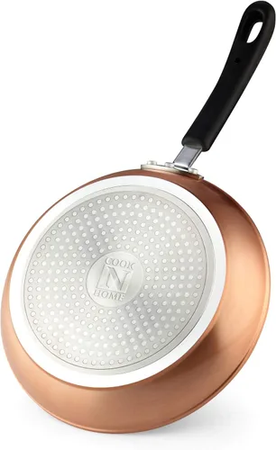 Miniatura 7 de Cook N Home Sartén antiadherente, sartén de 8 pulgadas, sartén para huevos de tortilla, utensilios de cocina de inducción de cobre