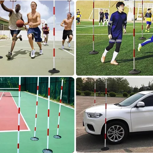Miniatura 2 de YXXSDP Juego de bastones de agilidad de fútbol desmontables, paquete de 5 palos de entrenamiento flexibles, para entrenamiento de fútbol