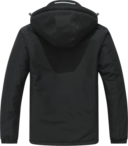 Miniatura 4 de Chaqueta de esquí de invierno para hombre, abrigo de nieve impermeable, capucha ajustable y múltiples bolsillos para protección contra el clima frío