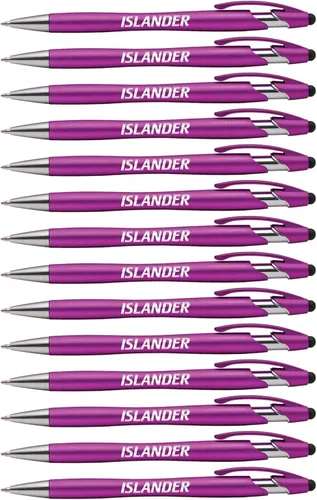 Miniatura 8 de ExpressDesigns™ - Bolígrafo Beemer con punta de lápiz capacitivo, tinta de escritura negra personalizada impresa con nombre o mensaje, 14