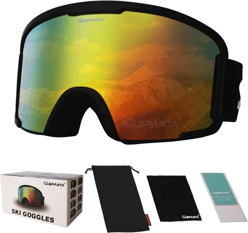 OUTDOOR SPARTA OTG - Gafas de esquí para hombres, mujeres y jóvenes, 100 % protección UV y antirreflejos