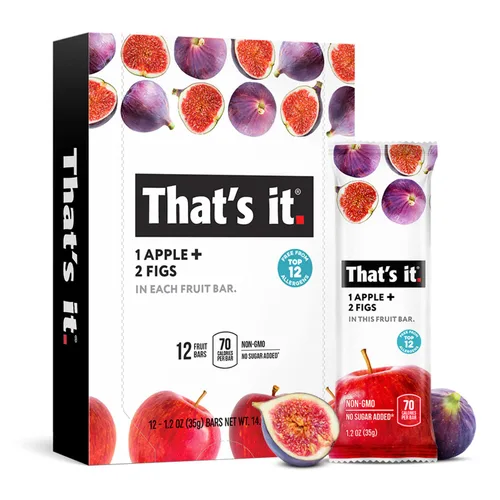 Miniatura 10 de That's it - Barra de fruta real 100% natural de manzana + plátano, el mejor aperitivo vegano con alto contenido de fibra, sin gluten, paleo