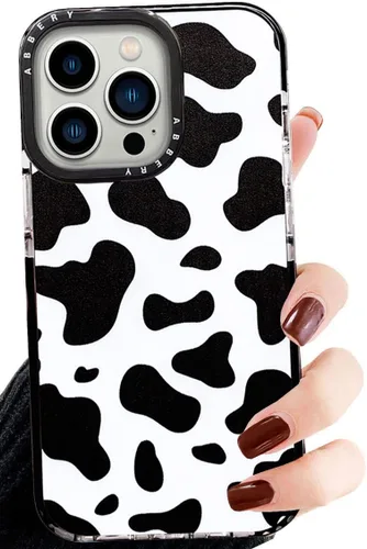 Miniatura 20 de Abbery Diseñado para iPhone 8 Plus/7 Plus/6 Plus/6S Plus Funda transparente con estampado de vaca, linda funda protectora de silicona TPU