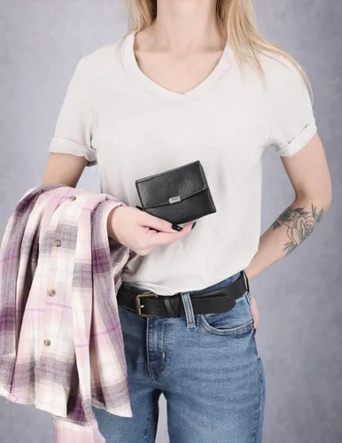 Miniatura 4 de Timberland Billetera de cuero RFID pequeño indexador Snap Billfold para mujer