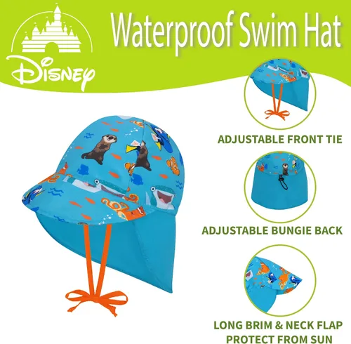 Miniatura 4 de Disney Sombrero de natación para niños pequeños, sombrero de sol para niños pequeños para verano con los favoritos de Disney, sombrero de sol