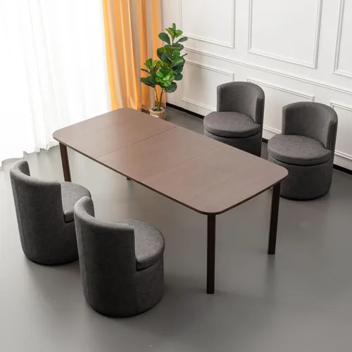 Miniatura 3 de Juego de 2 sillas de comedor con ruedas de piel sintética, modernas tapizadas para cocina y comedor, cómodas sillas decorativas, para dormitorio