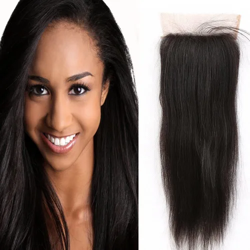 Miniatura 13 de Cabello humano con base de seda 4x4 con cierre de encaje con cabello de bebé, ondulado, cierre de cabello virgen brasileño, parte libre, color Parte