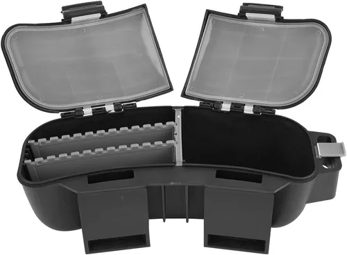 Miniatura 6 de Caja de aparejos de pesca, bolsa de cintura multifuncional para señuelos cebos, gancho portátil, organizador de accesorios de pesca