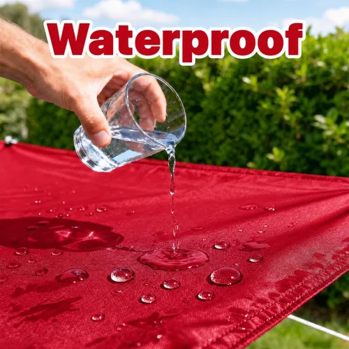 Miniatura 4 de ColourTree 6' x 10' Tamaño Personalizado Rojo TADS9.5 Toldo Cuadrado Impermeable UPF50 Toldo de Sombra para Carpa de Protección, 95% de Bloqueo