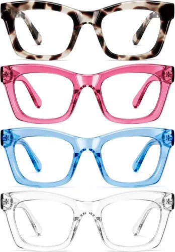 Miniatura 15 de CCVOO Lentes de lectura elegantes para mujer, anteojos elegantes, lectores de luz azul, tramposos